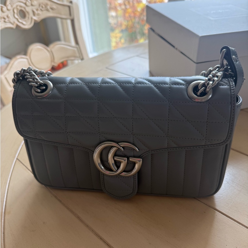 Lot of 2X ‼️Gucci Gray Marmont crossbody & Prada crossbody purse 💖 - Picture 8 of 16